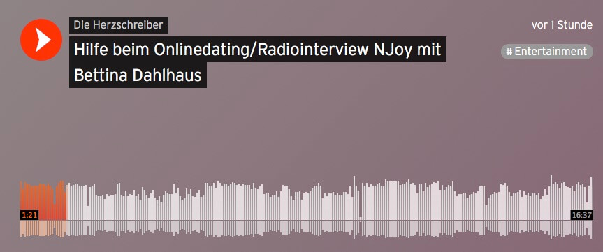 Online-Dating Expertin Bettina Dahlhaus Radiointerview